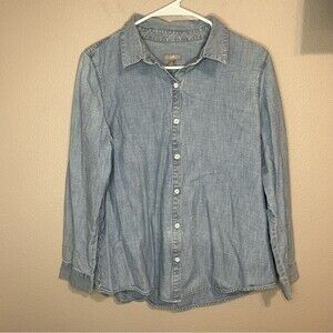 J. Jill Light Blue Button Down Shirt